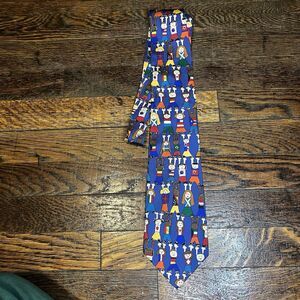 Men's SAVE THE CHILDREN CARTOON TEACHER SUIT DESIGNER NECKTIE